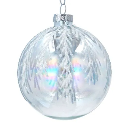 Glitter Glass Clear Bauble