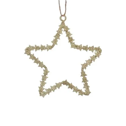 Gold Sparkle Hanging Star