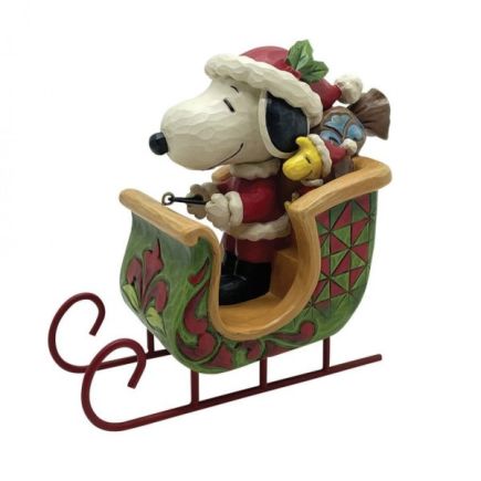 Jim Shore's Snoopy & Woodstock in a Sleigh.