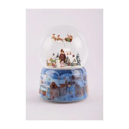 Flying Santa Snow Globe