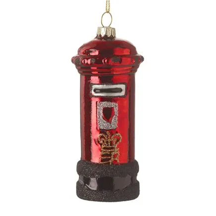 Red Post Box Hanging Bauble