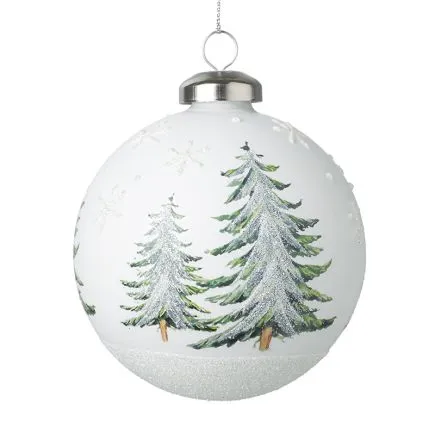 Christmas Tree Design Glass Bauble