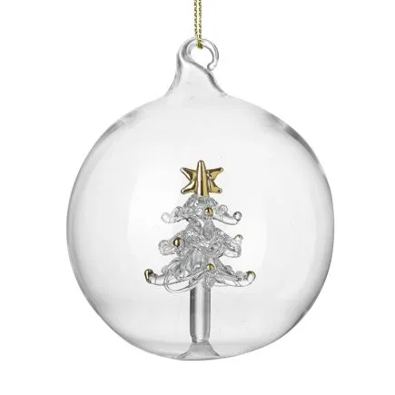 Glass Bauble with Tree Inside