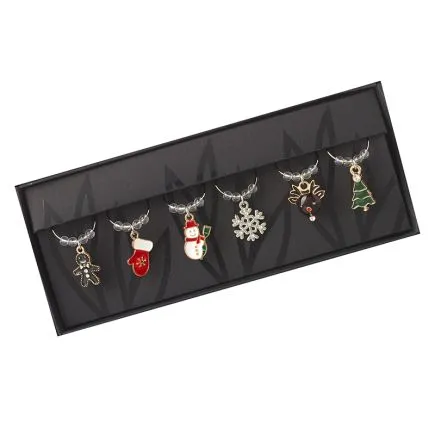 Christmas Wine Charm Set