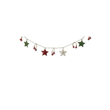 Rustic Metal Star Christmas Garland