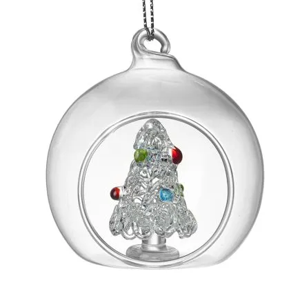 Glass Bauble with Tree Inside