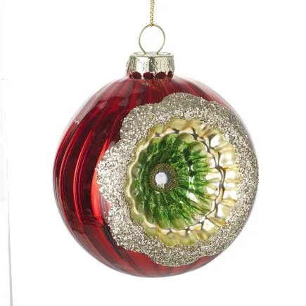 Red Ornate Glass bauble