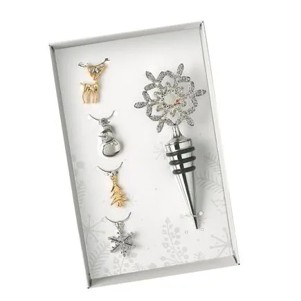 Drinik Charm & Snowflake Stopper Set