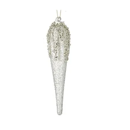 Glass Bead White Icicle