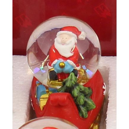 Santa and a precious Bauble Mini Snow Globe