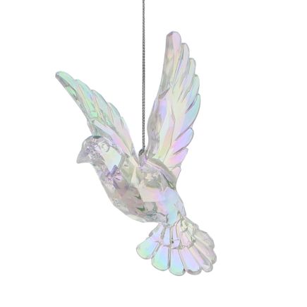 Clear Iridescent Acrylic Dove