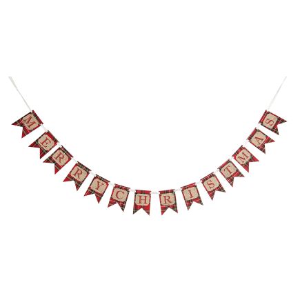 Merry Christmas Tartan Bunting