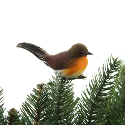 Traditional Robin Fabric Clip on Decoration