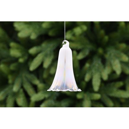 10cm ombre white/clear glass b