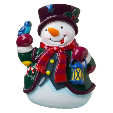 Snowman with Lantern Personalising Ornament