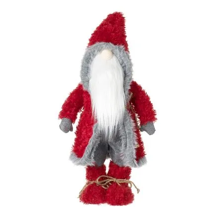 Red and Grey Standing Santa