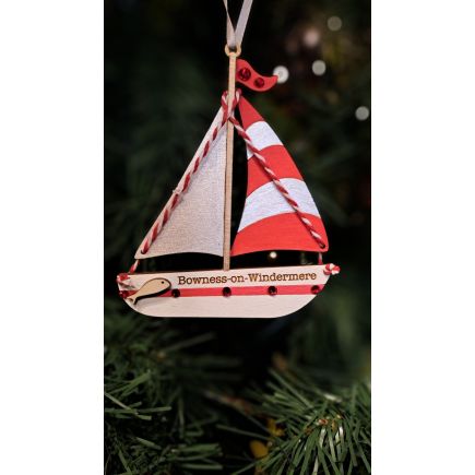 Bowness-on- Windermere Sailing Boat Wooden Decoration