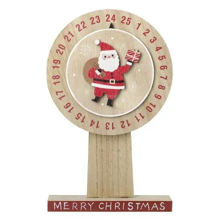 Wooden Advent Santa