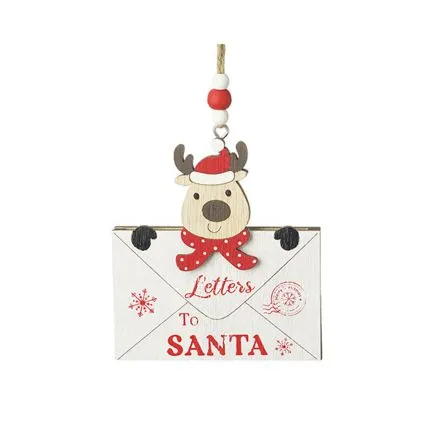 Letters To Santa Hanging Sign - Reindeer Design