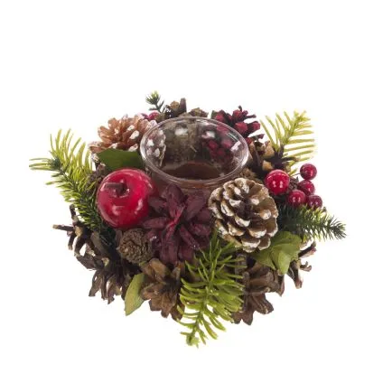 Apple and Pinecone Candle holder