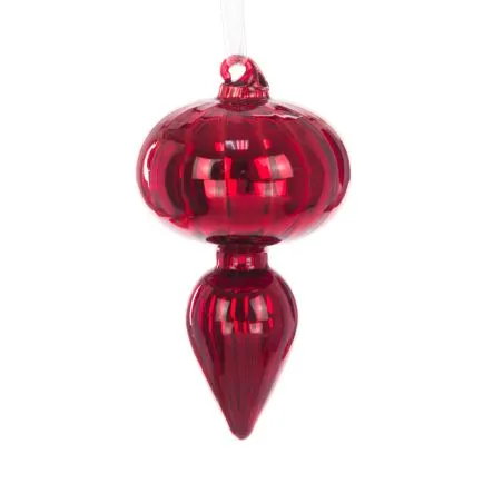 Red Glass Finial