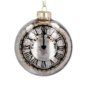 Silver Watch Glass Bauble