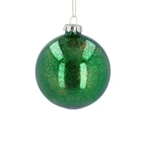 Green Mottled Glass Bauble