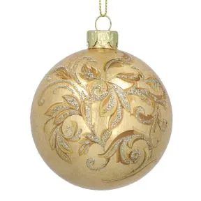 Gold Rococo Glass Bauble