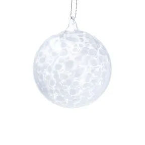 Clear Mottled Glass Bauble