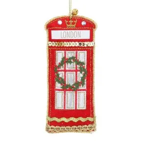 London Phone Box Lux Fabric Decoration
