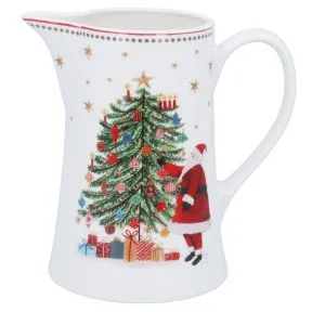 Santa and Christmas Tree Fine Bone China Jug