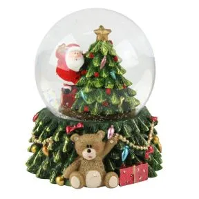 Santa decorating the Tree Snowglobe