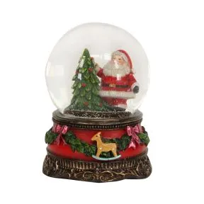 Santa with Tree Medium Dome