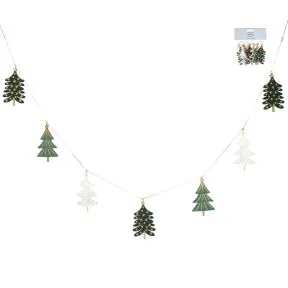 Christmas Tree Wooden Garland