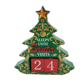 Wooden Christmas Tree Countdown