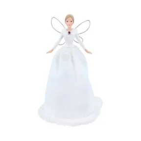 Lux Resin/White Fabric Fairy Tree Topper Sml