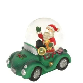 Santa in Car Mini Snow Globe