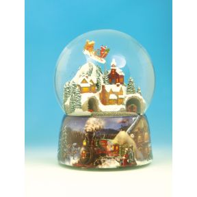 Santa and train Snow Globe