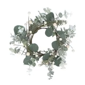 Eucalyptus/White Berry Candle Ring Lge