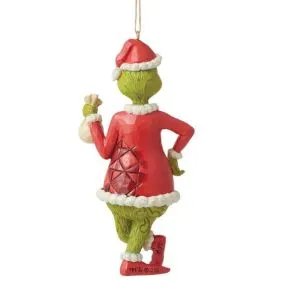 Grinch with bag of Coal Hanging Ornament