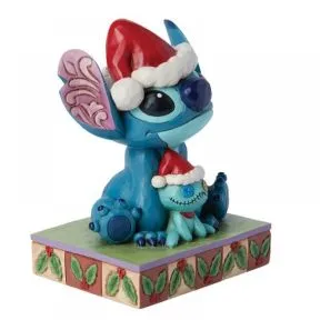 Santa Stitch with Scrump Figurine