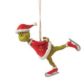Grinch Ice Skating Hanging Ornament.