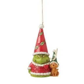 Grinch Gnome with Max Hanging Ornament.
