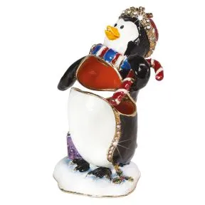 Christmas Penguin Christmas Trinket Box