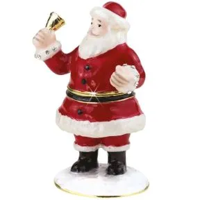 Santa Ringing Bell Trinket Ornament