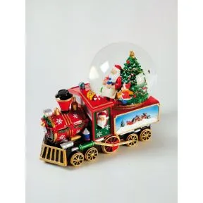 Snow Globe with Santa and child on Train