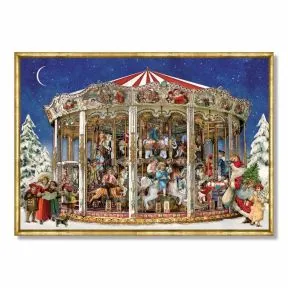 The Christmas Carousel, Victorian Christmas Advent Calendar Cards