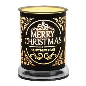 Black Merry Christmas Electric Touch Wax Melter
