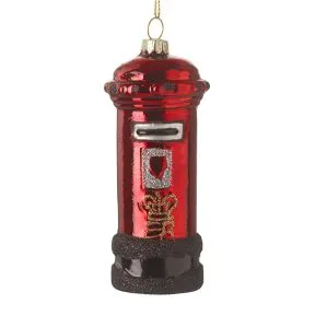 Red Post Box Hanging Bauble