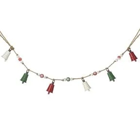 Red White Green Narrow Bell Garland